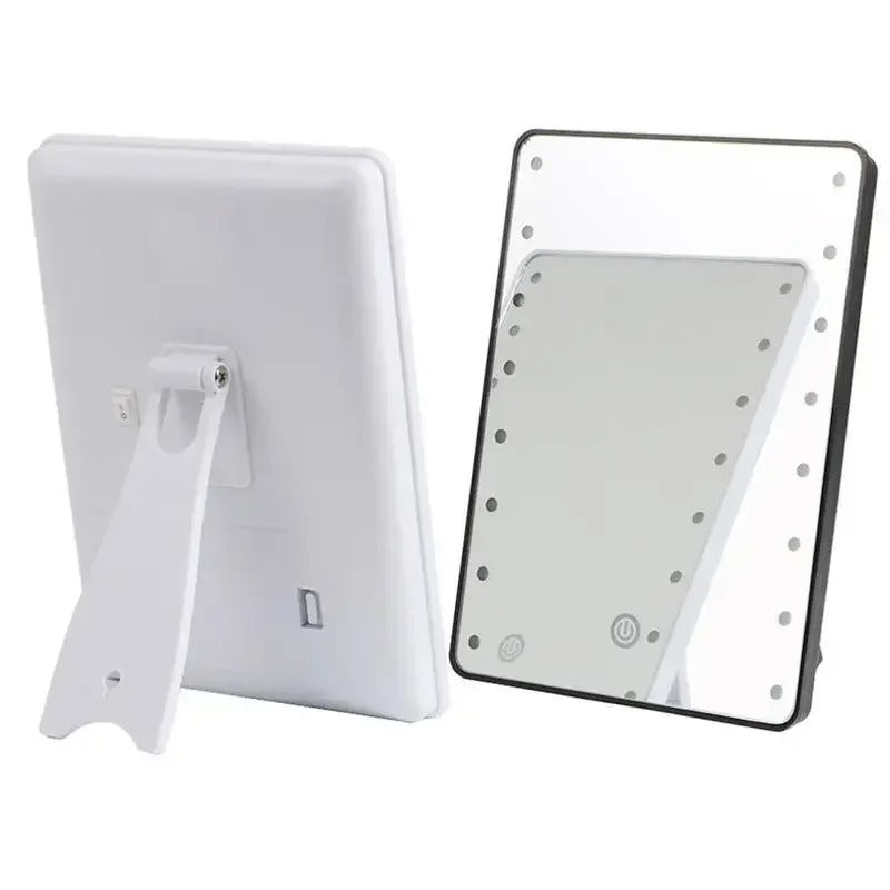 Makeup Mirror with 16 LEDs Touch Adjustable & Portable Light