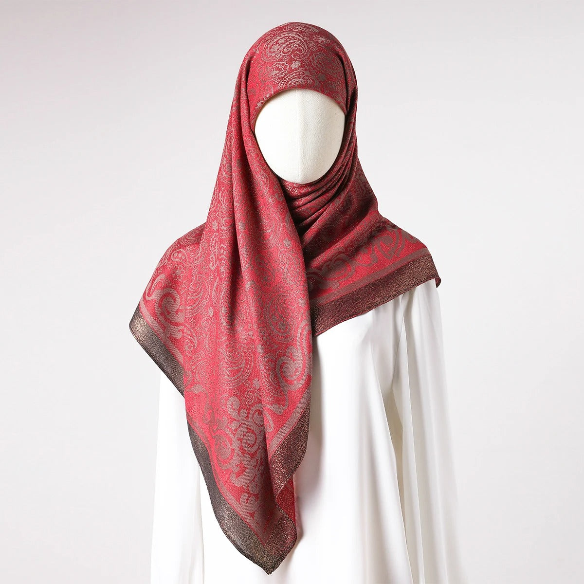 Malaysia Square Scarf Print Hijab Headscarf Wraps Premium Cotton Voile Soft Muslim Square Scarf