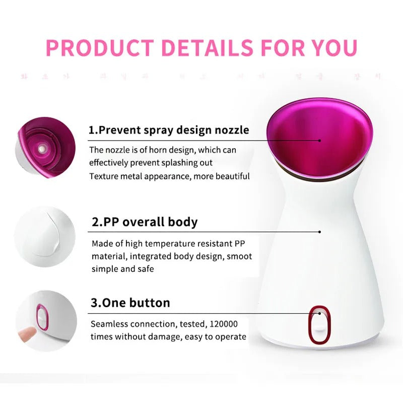 Facial Sauna Home Spa Warm & Cold Mist Moisturizing Face Humidifier Atomizer