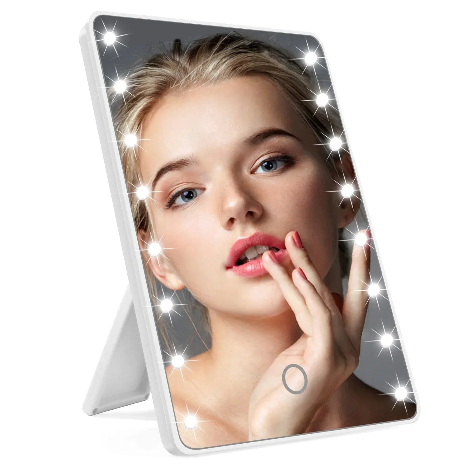 Makeup Mirror with 16 LEDs Touch Adjustable & Portable Light