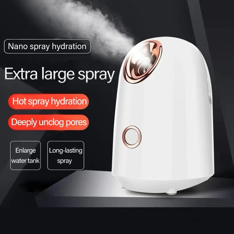 Facial Sauna Home Spa Warm & Cold Mist Moisturizing Face Humidifier Atomizer