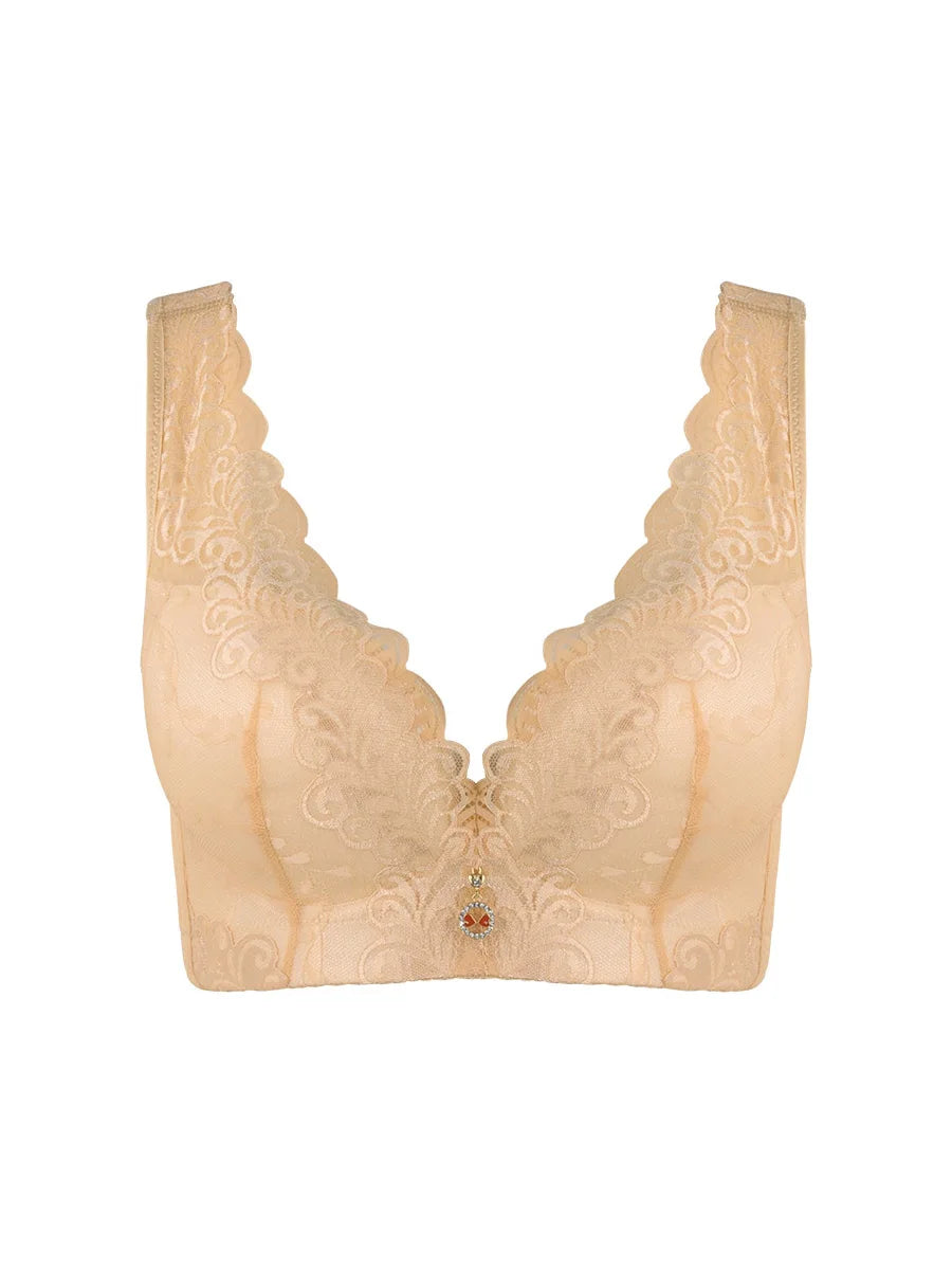 Extra Large Plus Size Wireless Lace Bra | Bondi Blush