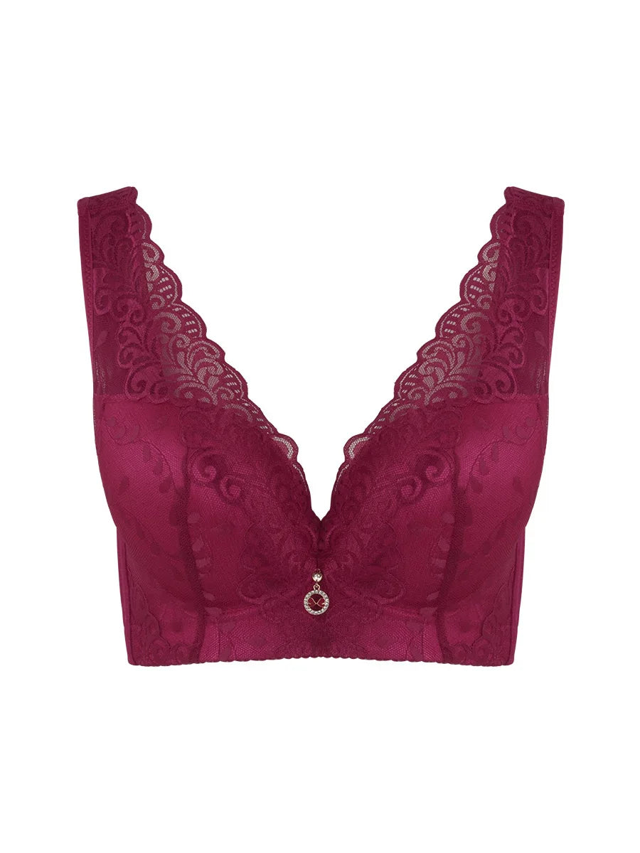 Extra Large Plus Size Wireless Lace Bra | Bondi Blush