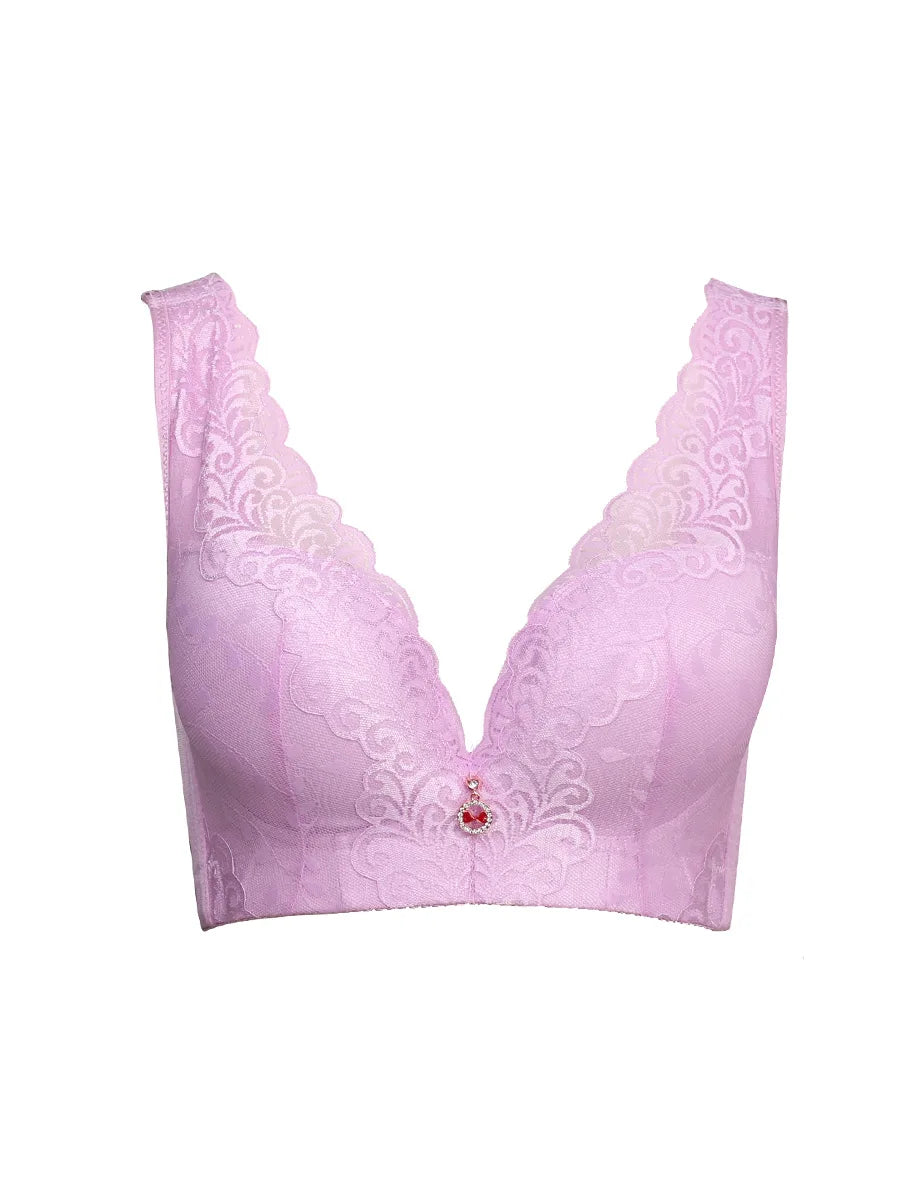 Extra Large Plus Size Wireless Lace Bra | Bondi Blush