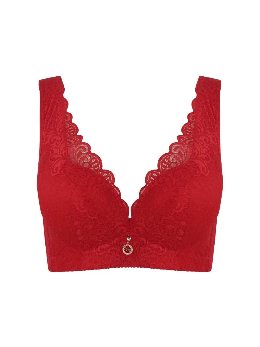 Extra Large Plus Size Wireless Lace Bra | Bondi Blush